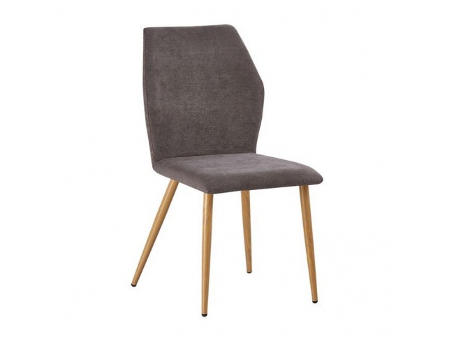 LETO καρέκλα Μεταλλική Φυσικό/Ύφ.Grey Brown ΕΜ772,3 - 1