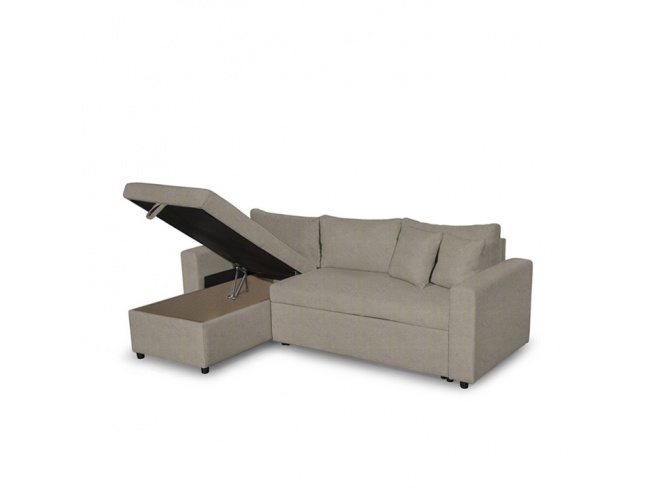 ΓΩΝΙΑΚΟΣ ΚΑΝΑΠΕΣ - ΚΡΕΒΑΤΙ ELLIE 1043 IN  TAUPE - 2