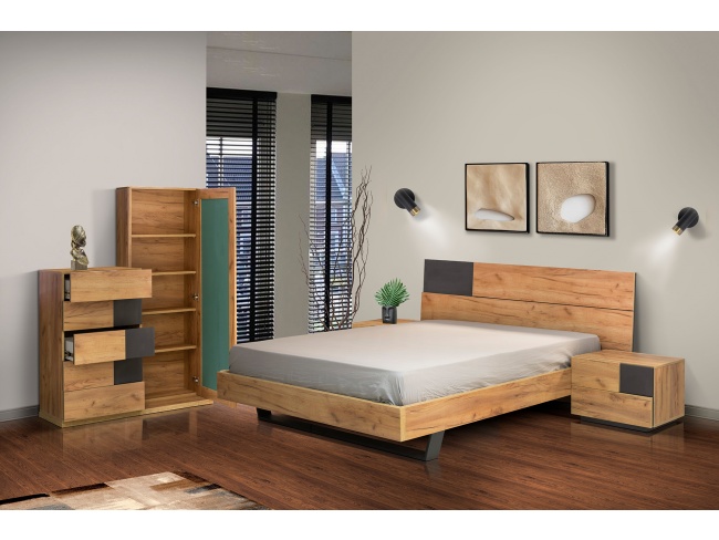 ΣYΝΘΕΣΗ ΚΡΕΒΑΤΟΚΑΜΑΡΑΣ 160x200 εκ. FOREST LINE ART - 2