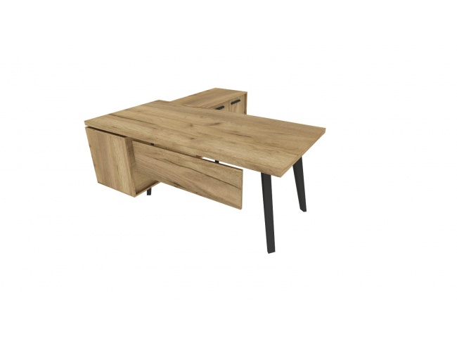 ΓΡΑΦΕΙΟ SIXTIES 180x90 εκ. ΜΕ ΠΛΕΥΡΙΚΟ LINE ART - 2