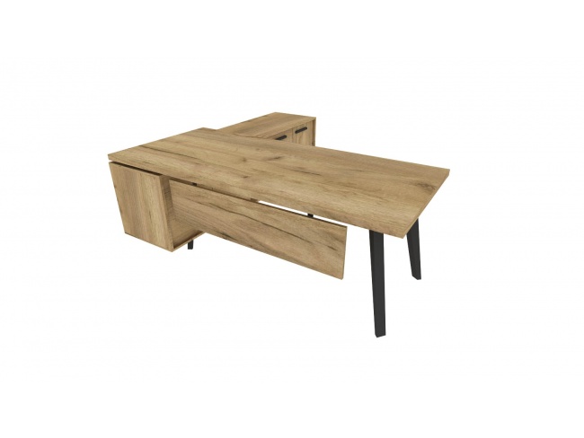 ΓΡΑΦΕΙΟ SIXTIES 200x90 εκ. ΜΕ ΠΛΕΥΡΙΚΟ LINE ART - 2