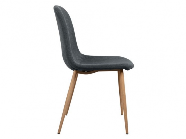 Καρέκλα LEONARDO HM00100.10  με μεταλλικά πόδια & ύφασμα γκρι - 3