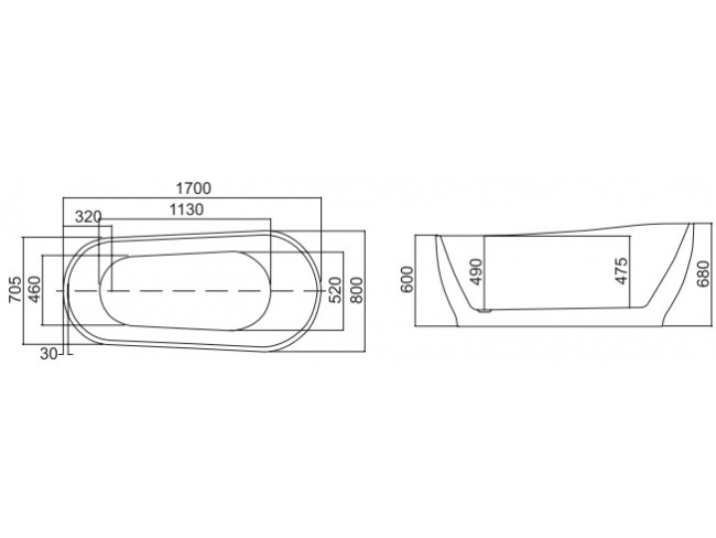 ΜΠΑΝΙΕΡΑ ΟΒΑΛ ATENA Κ-1527Β NERO LUCIDE ΚARAG - 2