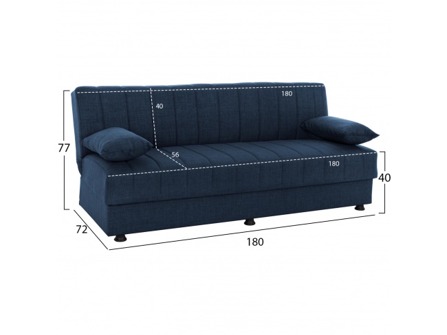 ΚΑΝΑΠΕΣ ΚΡΕΒΑΤΙ ANDRI ΤΡΙΘΕΣΙΟΣ ΜΠΛΕ HM3239.07 - 2