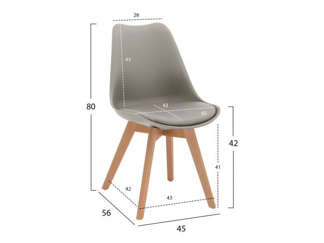 Καρέκλα VEGAS HM0033.10  ΓΚΡΙ - 2