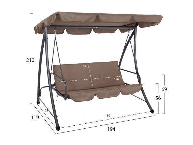 ΚΟΥΝΙΑ-ΚΡΕΒΑΤΙ 3ΘΕΣΙΑ LIKID HM5980.02 - 2