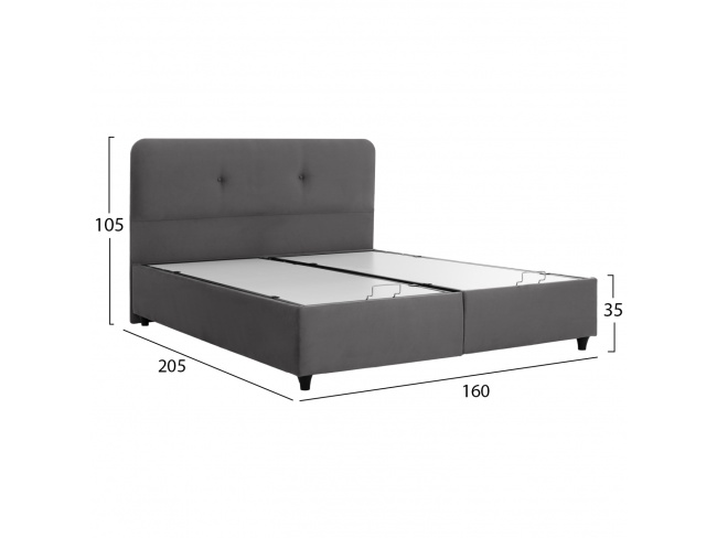 ΚΡΕΒΑΤΙ DOLORES ΜΕ ΑΠΟΘΗΚΕΥΤΙΚΟ HM631.10 - 3