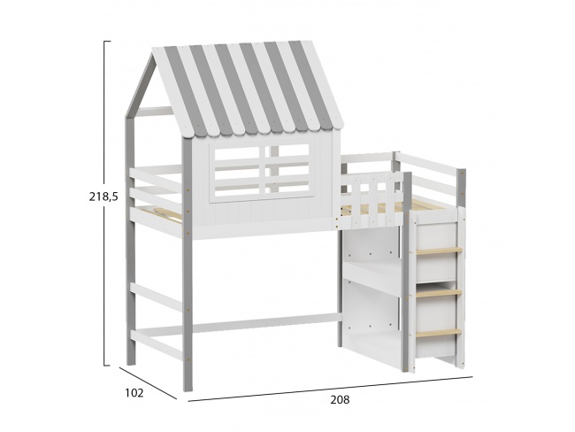 ΠΑΙΔΙΚΟ ΚΡΕΒΑΤΙ ΜΕ ΠΛΑΙΝΑ ΡΑΦΙΑ HOMI HM712 - 2