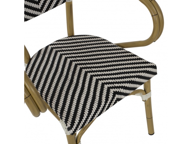 ΠΟΛΥΘΡΟΝΑ BAMBOO LOOK HM5861.01 ΜΑΥΡΟ-ΛΕΥΚΟ 59x56x82 εκ. - 7