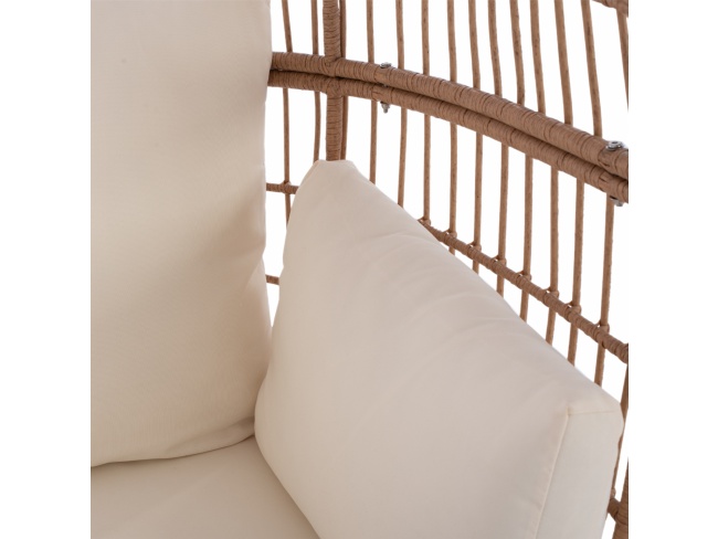 ΠΟΛΥΘΡΟΝΑ ΦΩΛΙΑ ALLEGRA HM5764 ΜΕ WICKER ΣΕ ΜΠΕΖ ΑΠΟΧΡΩΣΗ 110x85x148 εκ. - 6