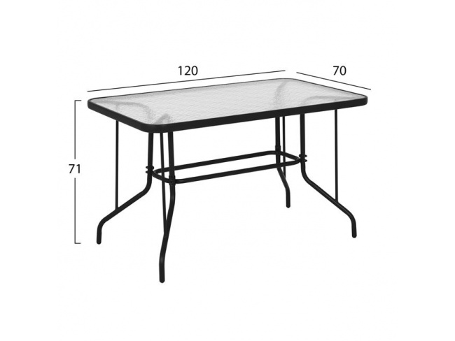 ΣΕΤ 5 ΤΜΧ ΤΡΑΠΕΖΙ ΜΕΤΑΛΛΙΚΟ LEON HM10565.01 - 2