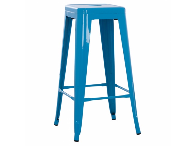 ΣΚΑΜΠΟ BAR ΜΕΤΑΛΛΙΚΟ MELITA ΣΕ ΜΠΛΕ HM8642.08 43x43x78 εκ. - 1