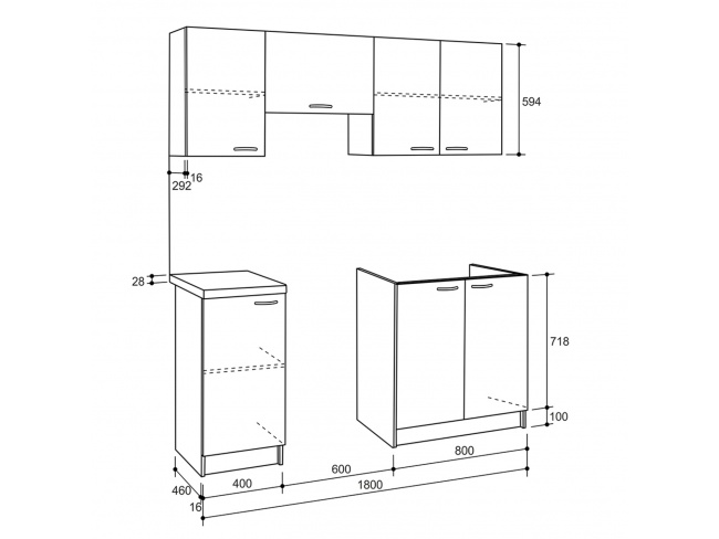 ΣΥΝΘΕΣΗ ΚΟΥΖΙΝΑΣ MAURICE HM2441.10 - 2