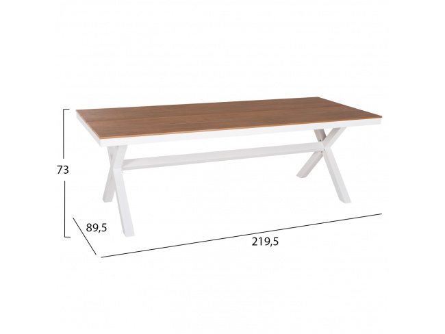 ΤΡΑΠΕΖΙ ΑΛΟΥΜΙΝΙΟΥ ΟΡΘΟΓΩΝΙΟ TAWNEE HM6039.02 - 2