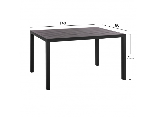 ΤΡΑΠΕΖΙ ΑΛΟΥΜΙΝΙΟΥ SAHIRA HM5571.02 - 2