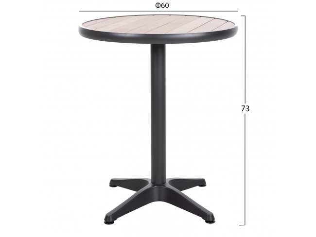 ΤΡΑΠΕΖΙ ΑΛΟΥΜΙΝΙΟΥ ΣΤΡΟΓΓΥΛΟ ALEXA HM6086.01 - 2