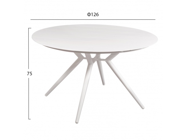 ΤΡΑΠΕΖΙ ΑΛΟΥΜΙΝΙΟΥ ΣΤΡΟΓΓΥΛΟ HIGER HM6290.01 - 2