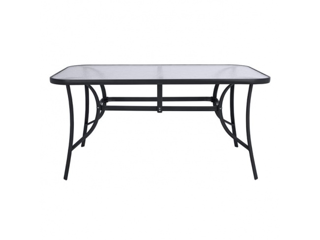 ΤΡΑΠΕΖΙ BRUNO 150X90Χ72Υεκ. ΓΚΡΙ ΜΕΤΑΛΛΙΚΟ ΜΕ ΓΥΑΛΙΝΗ ΕΠΙΦΑΝΕΙΑ HM5145.01 - 3