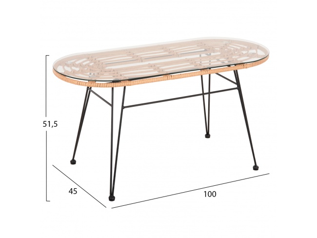 ΤΡΑΠΕΖΙ ΜΕΣΗΣ ΜΕΤΑΛΛΙΚΟ ALLEGRA HM5695.11 - 2