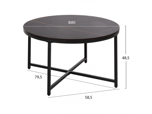 ΤΡΑΠΕΖΙ ΣΑΛΟΝΙΟΥ BLACK MARBLE HM9420.03 - 2