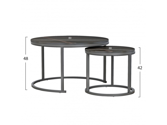 ΤΡΑΠΕΖΙ ΣΑΛΟΝΙΟΥ ΣΕΤ 2ΤΜΧ MDF HM8763.13 - 2