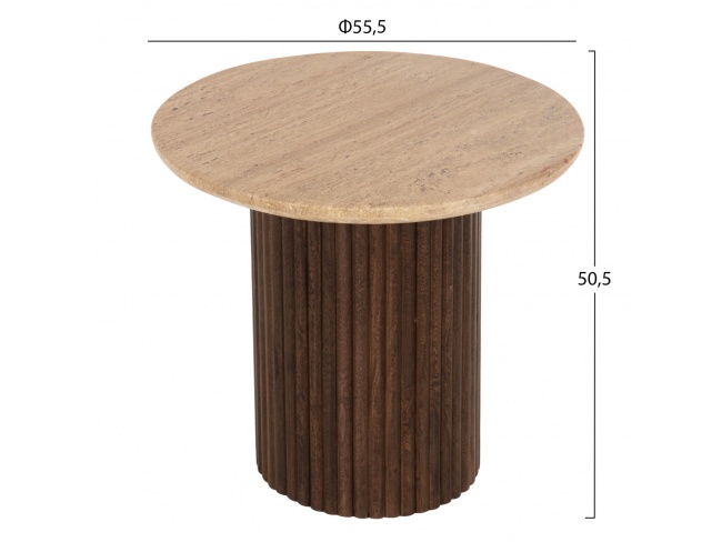 ΤΡΑΠΕΖΙ ΣΑΛΟΝΙΟΥ ΣΤΡΟΓΓΥΛΟ GLADYS HM9714 - 2