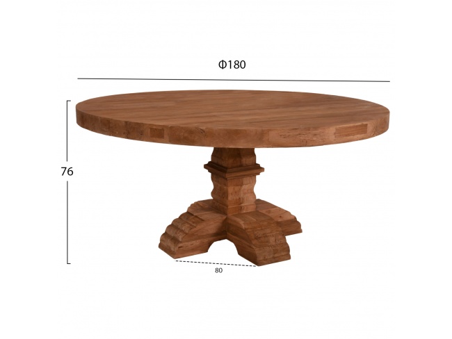 ΤΡΑΠΕΖΙ ΣΤΡΟΓΓΥΛΟ PROVENCE HM9642 - 2