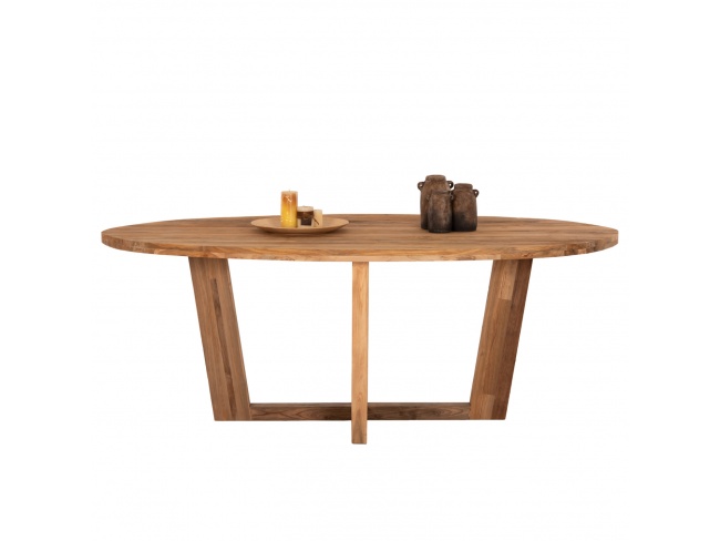 ΤΡΑΠΕΖΙ ΤΡΑΠΕΖΑΡΙΑΣ CARIB ΟΒΑΛ HM9558 - 3