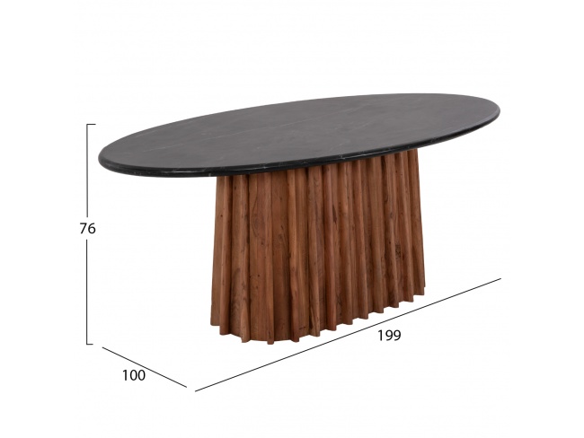 ΤΡΑΠΕΖΙ ΤΡΑΠΕΖΑΡΙΑΣ ΟΒΑΛ DRAXX HM9689 - 2