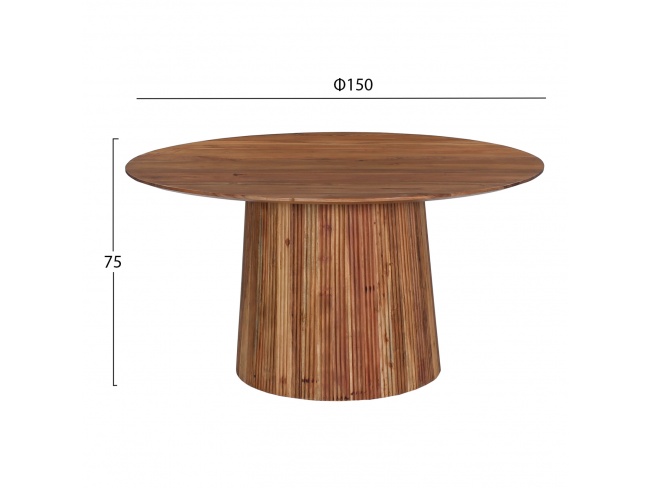 ΤΡΑΠΕΖΙ ΤΡΑΠΕΖΑΡΙΑΣ ΣΤΡΟΓΓΥΛΟ GROOT HM9685 - 2